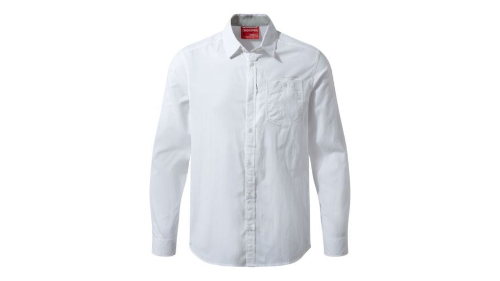 Craghoppers NL Tatton Long Sleeve Shirt, Optic White, M, CMS576-3ER60