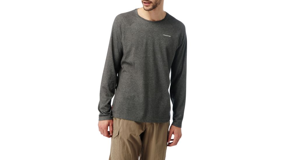 Craghoppers NLife Bayame Long Sleeve T, BlkPepp Marl, L, CMT876-1MN70