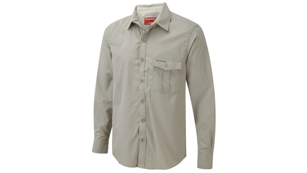 Craghoppers Nosilife Explorer Long-Sleeved Shirt - Mens-Parchment-Small