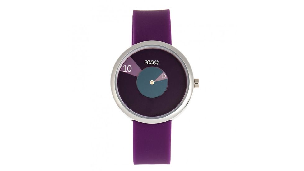 Crayo Pinwheel Silicone Strap Watch, Purple, One Size, CRACR5205