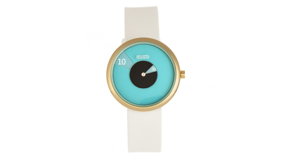 Crayo Pinwheel Silicone Strap Watch, White, One Size, CRACR5206