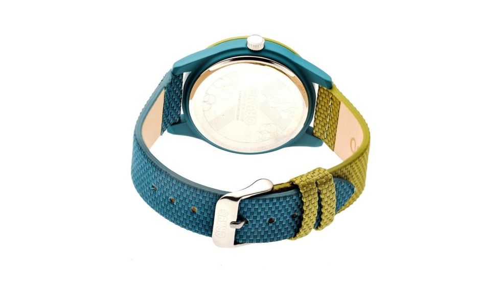 Crayo Pleasant Nylon-Band Watch, Silver/Olive, CRACR3903