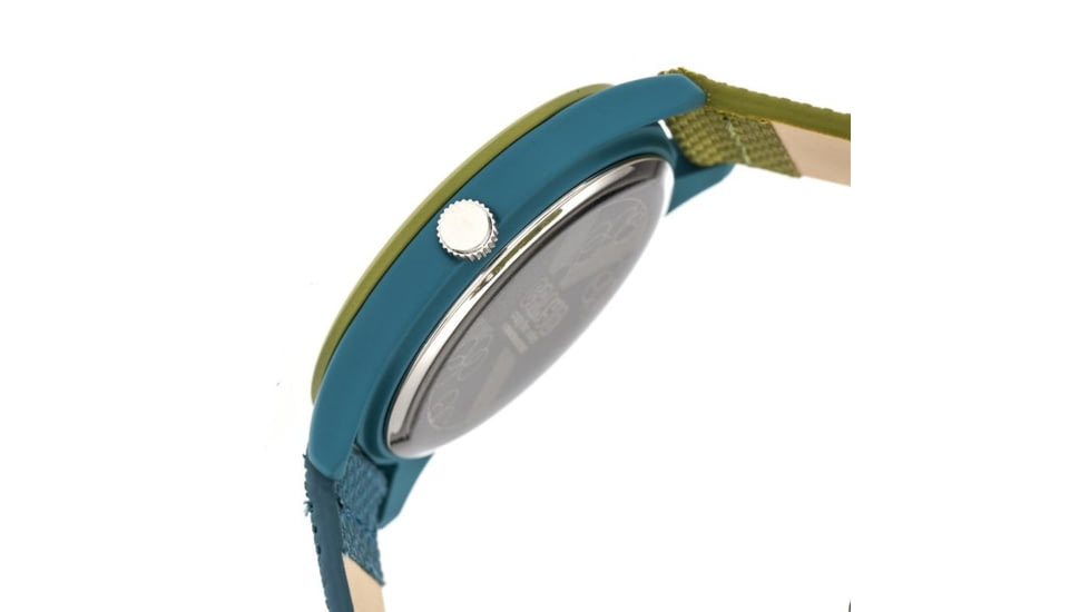 Crayo Pleasant Nylon-Band Watch, Silver/Olive, CRACR3903