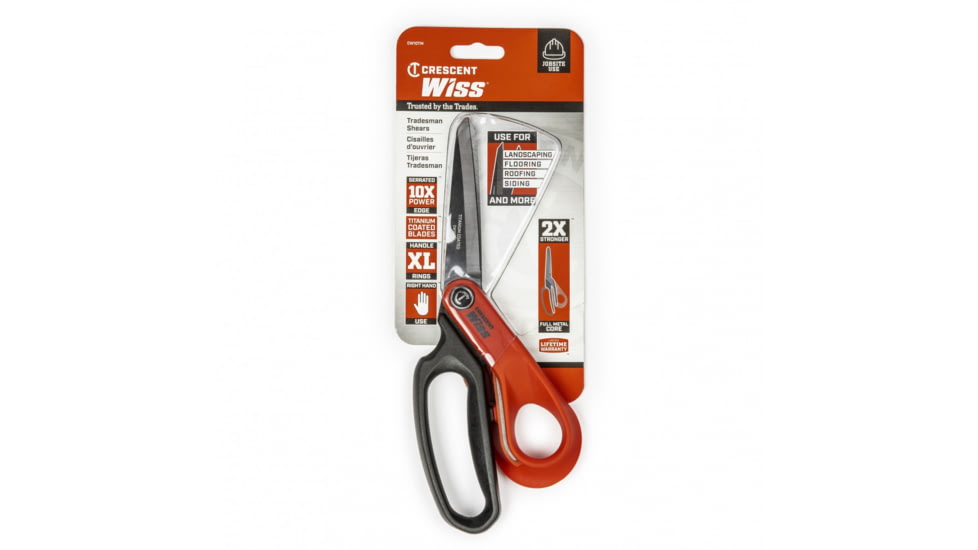 Crescent Heavy-Duty Titanium Coated Tradesman Shears, 10in, CW10TM