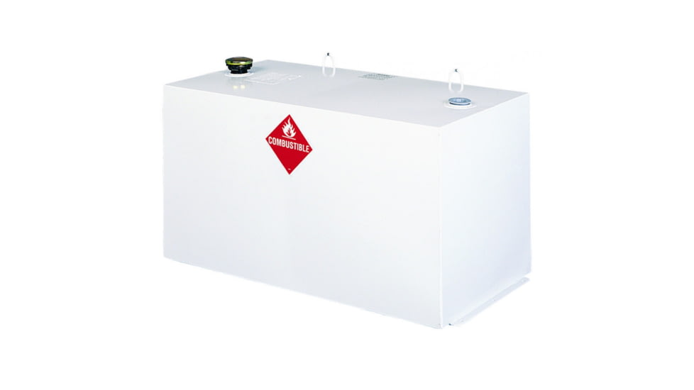 Crescent Rectangular Liquid Transfer Tank for Trucks,Steel, White, 100 Gallon, 484000