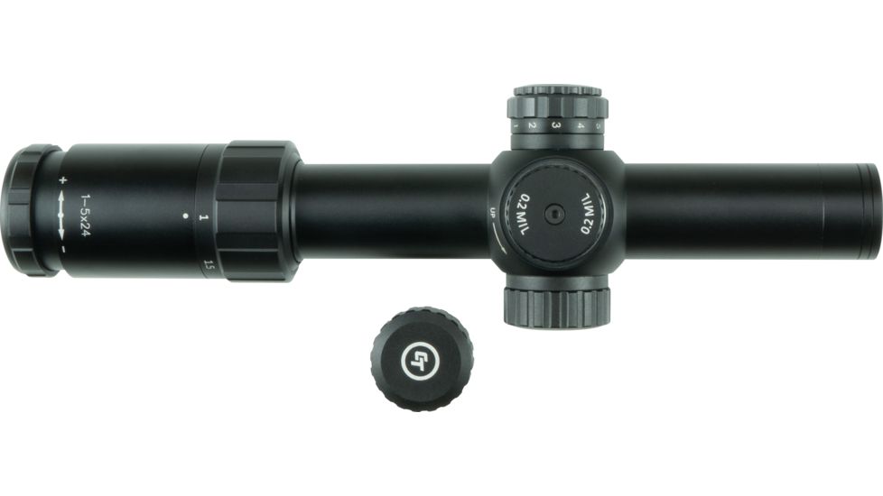 Crimson Trace 3 Series Tactical Rifle Scope, 1-5x24mm, FFP, 30mm Tube, SR3-MIL Illuminated Reticle, Black, CTL-3105