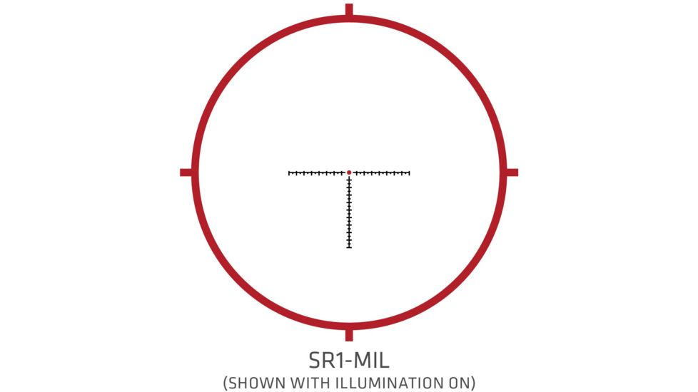 Crimson Trace 5 Series Tactical Rifle Scope, 1-8x28mm, FFP, 34mm Tube, SR1-MIL Illuminated Reticle, Black, CTL-5108