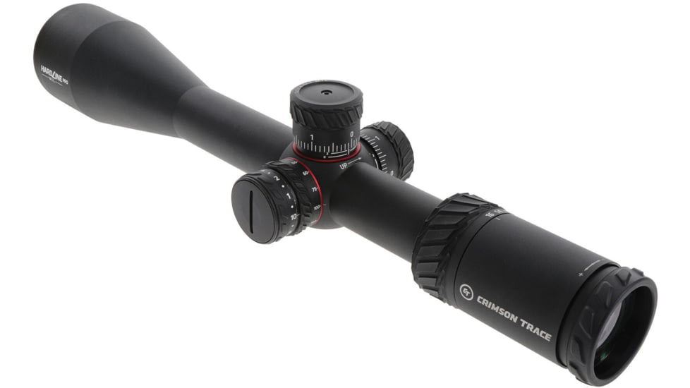 Crimson Trace Hardline Pro Rifle Scope, 4-16x50mm, 30mm Tube, Second Focal Plane, Illuminated CT Custom MR1-MIL Reticle, Spring-Loaded Zero-Reset Turrets, MOC Coating, Black, 01-01070