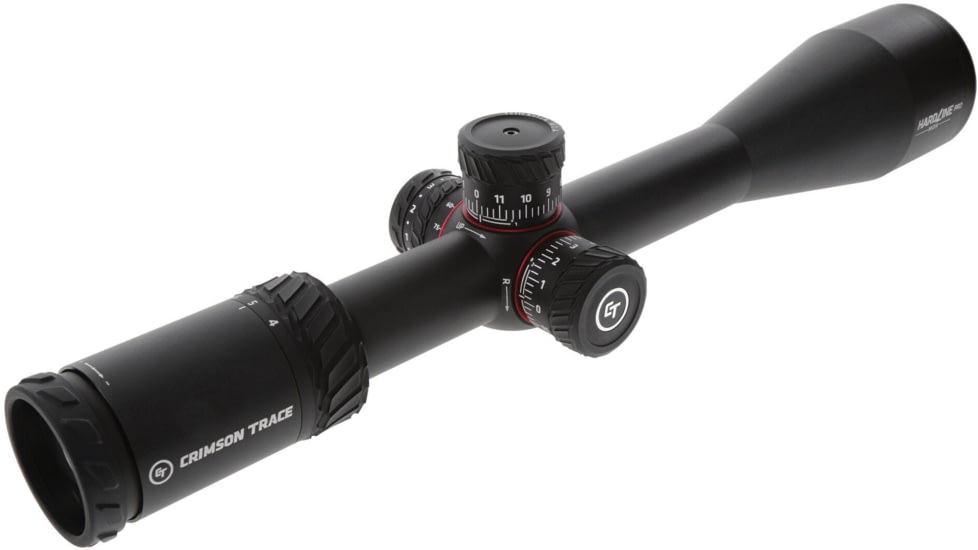 Crimson Trace Hardline Pro Rifle Scope, 4-16x50mm, 30mm Tube, Second Focal Plane, Illuminated CT Custom MR1-MOA Reticle, Spring-Loaded Zero-Reset Turrets, MOC Coating, Black, 01-01060