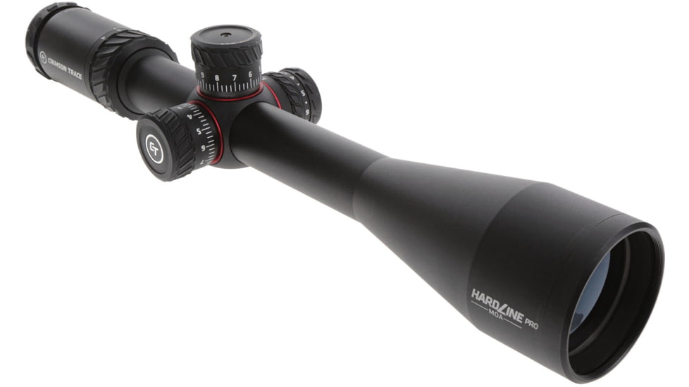 Crimson Trace Hardline Pro Rifle Scope, 4-16x50mm, 30mm Tube, Second Focal Plane, Illuminated CT Custom MR1-MOA Reticle, Spring-Loaded Zero-Reset Turrets, MOC Coating, Black, 01-01060