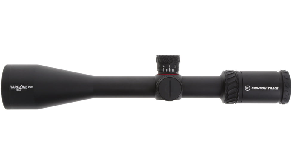Crimson Trace Hardline Pro Rifle Scope, 4-16x50mm, 30mm Tube, Second Focal Plane, Illuminated CT Custom MR1-MOA Reticle, Spring-Loaded Zero-Reset Turrets, MOC Coating, Black, 01-01060