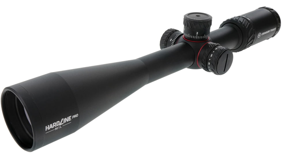 Crimson Trace Hardline Pro Rifle Scope, 6-24x50mm, 30mm Tube, Second Focal Plane, Illuminated CT Custom MR1-MIL Reticle, MOC Coating, Black, 01-01080