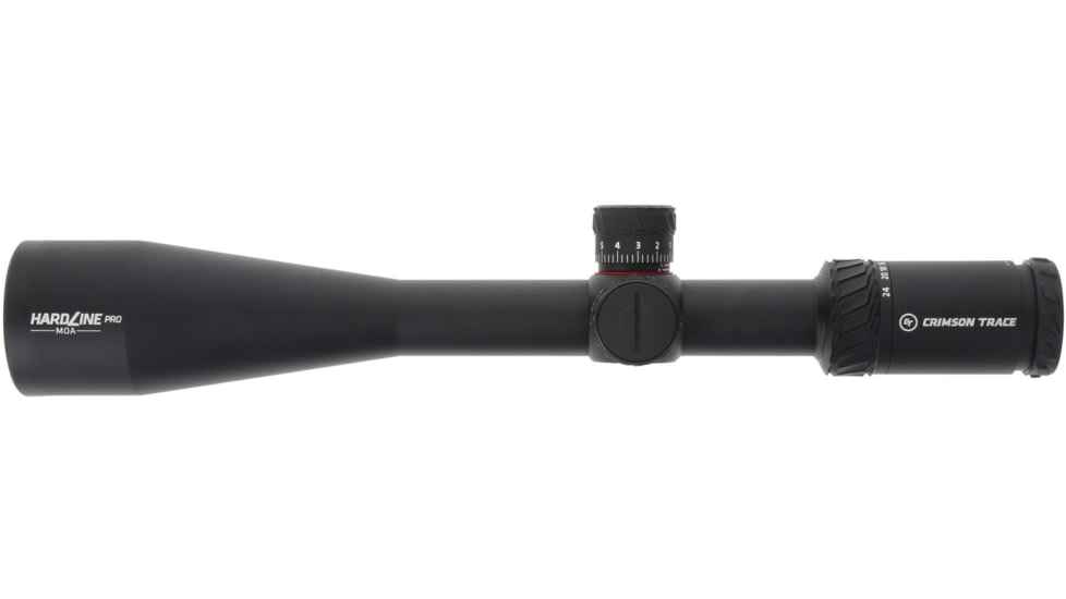 Crimson Trace Hardline Pro Rifle Scope, 6-24x50mm, 30mm Tube, Second Focal Plane, Illuminated CT Custom MR1-MOA Reticle, MOC Coating, Black, 01-01090