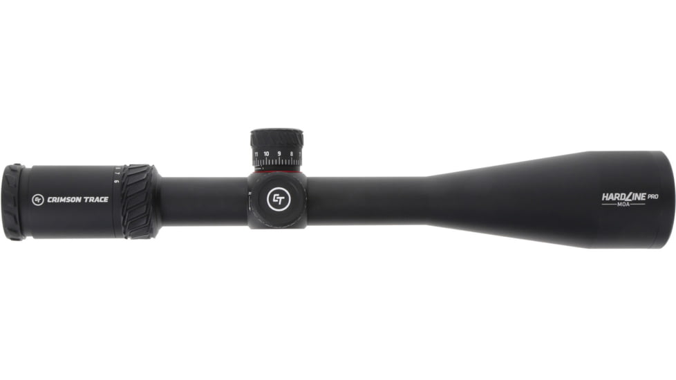 Crimson Trace Hardline Pro Rifle Scope, 6-24x50mm, 30mm Tube, Second Focal Plane, Illuminated CT Custom MR1-MOA Reticle, MOC Coating, Black, 01-01090