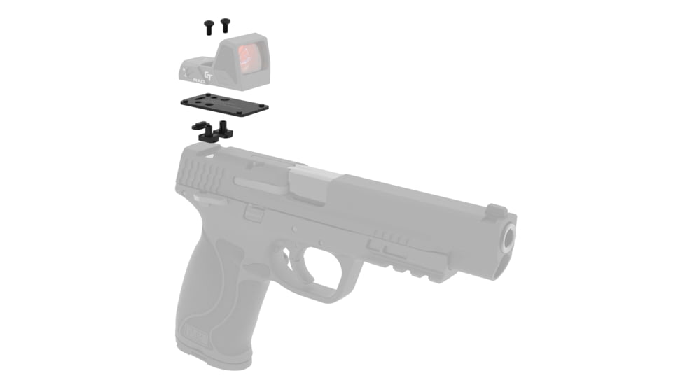 Crimson Trace Rear Sight Adapter For Red Dot, Black, 01-3000054