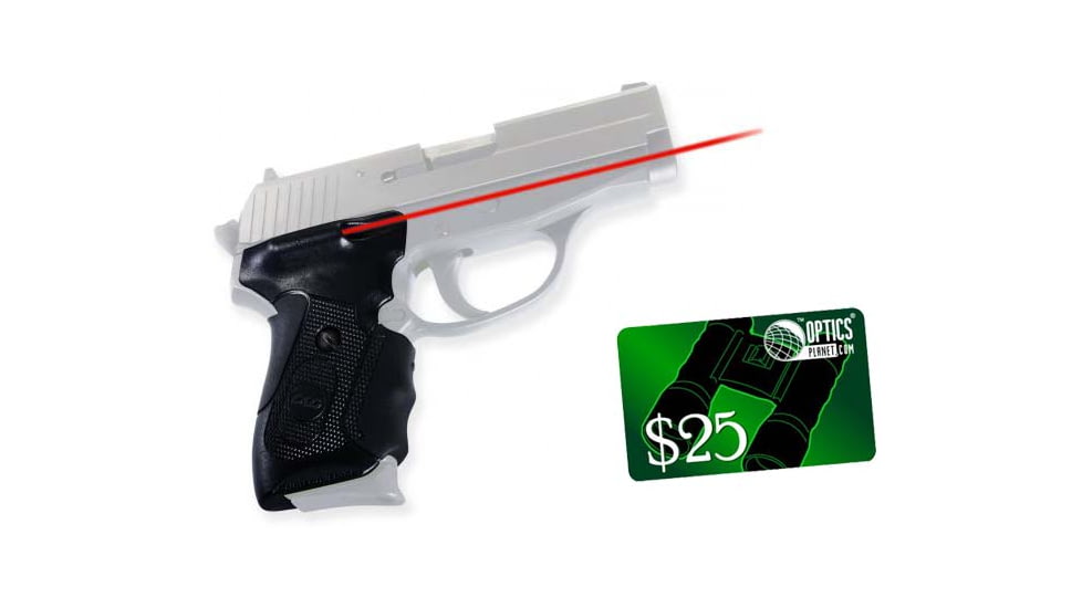 Crimson Trace Rubber Overmold Laser Grip, Black - Sig Sauer P239 - LG439 w/ 25 Dollar Email Gift Certificate