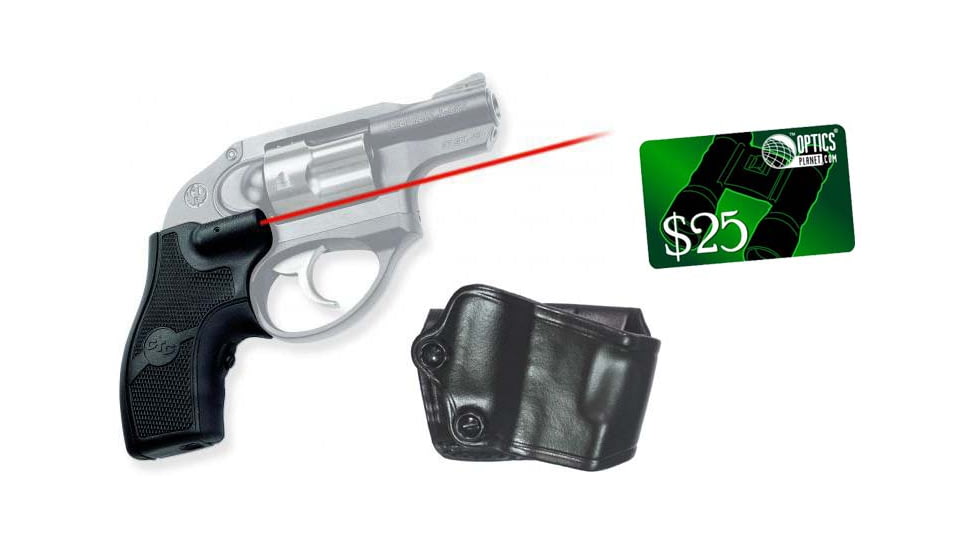 Crimson Trace Ruger LCR Laser Sight, GOULD, Grip and Leather Holster Combo LG-411H GOULD w/ 25 Dollar Email Gift Certificate