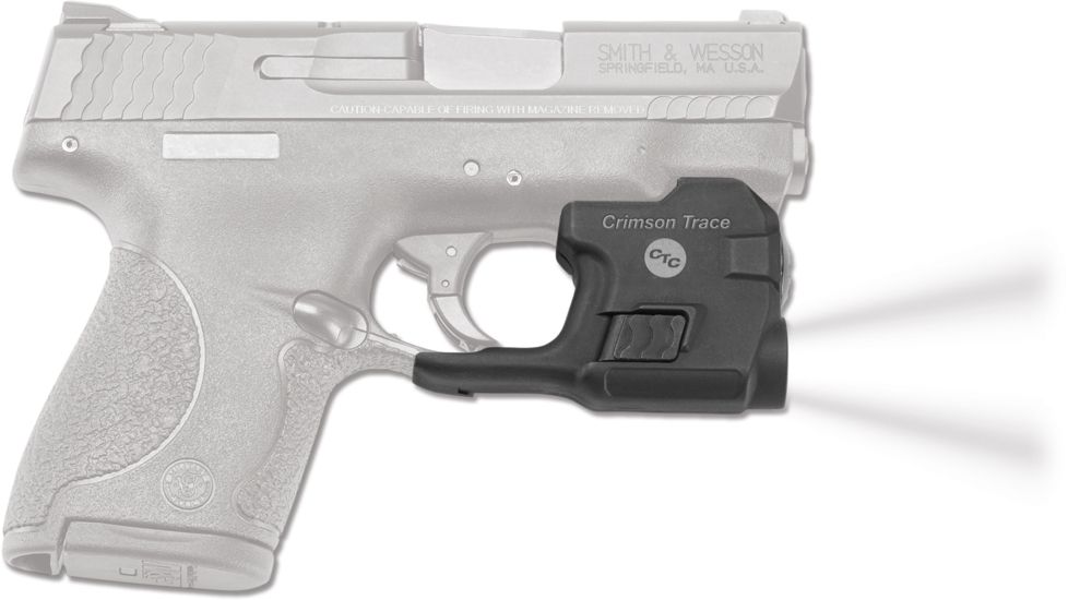 Crimson Trace Weapon Light, 1/3N Lithium, Glock 42 &amp; 43, White, 100 Lumen, Black, LTG-773