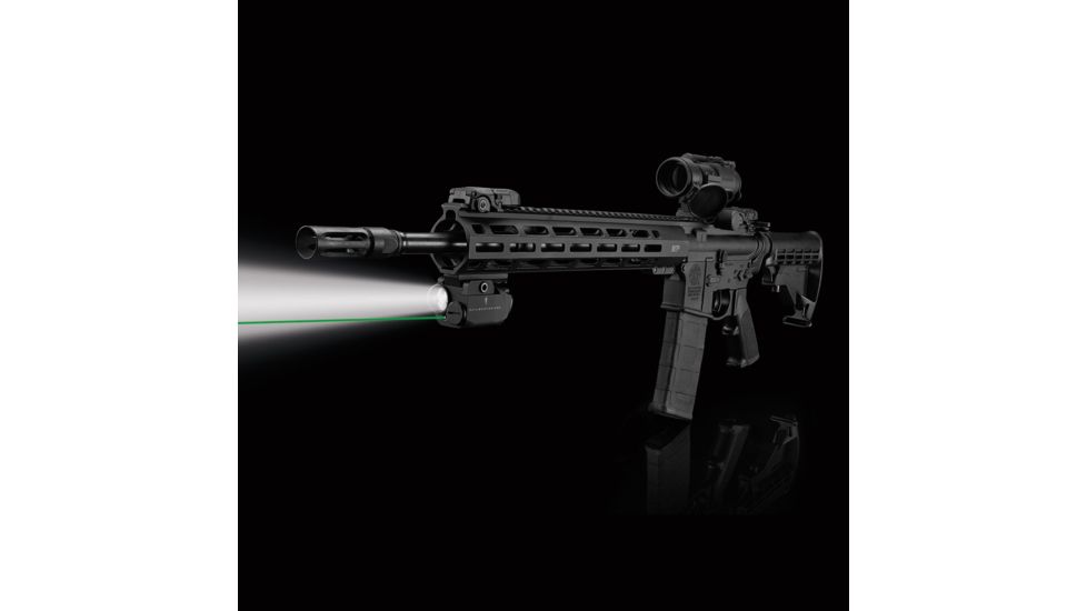 Crimson Trace Tactical Light for Picatinny or Similar Rail Equipped Long Guns with at least 2-3/4 in of rail length, 300 Lumen Green Laser, Black, CMR-300