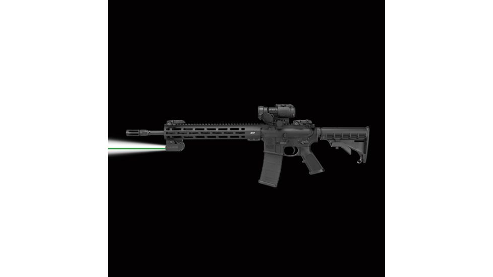 Crimson Trace Tactical Light for Picatinny or Similar Rail Equipped Long Guns with at least 2-3/4 in of rail length, 300 Lumen Green Laser, Black, CMR-300