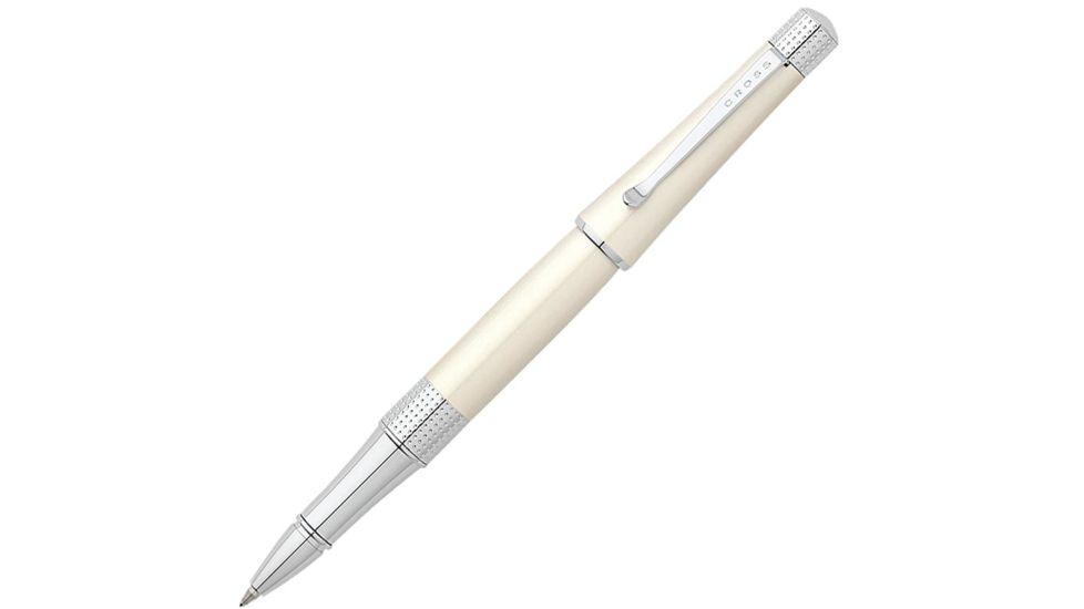 Cross Beverly Pearlescent White Lacquer Rollerball Pen, Pearlescent White AT04952
