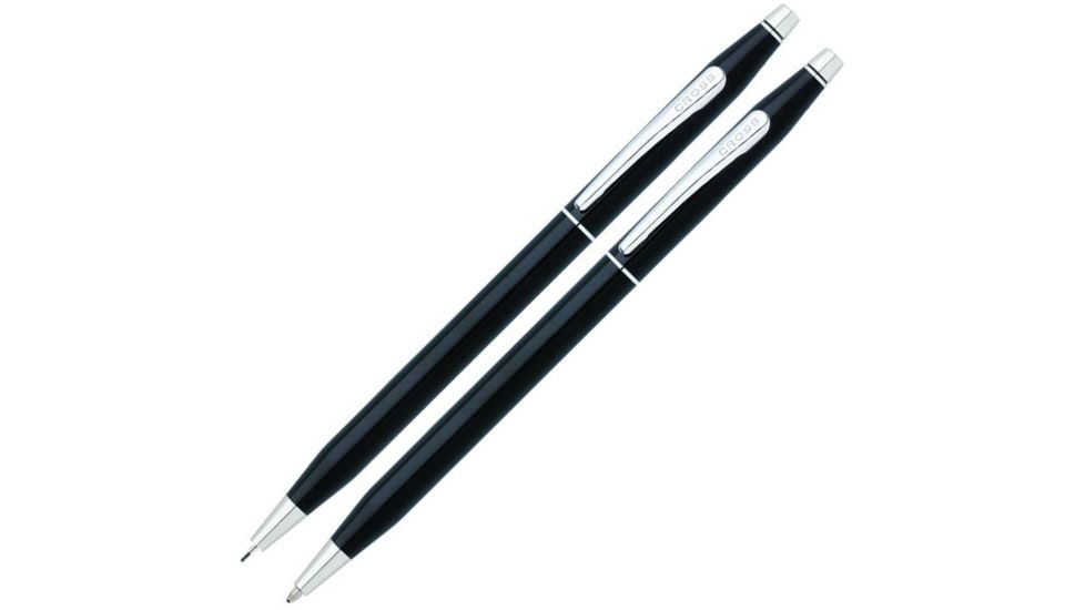 Cross Classic Century Black Lacquer Pen/Pencil Set, Black AT008177