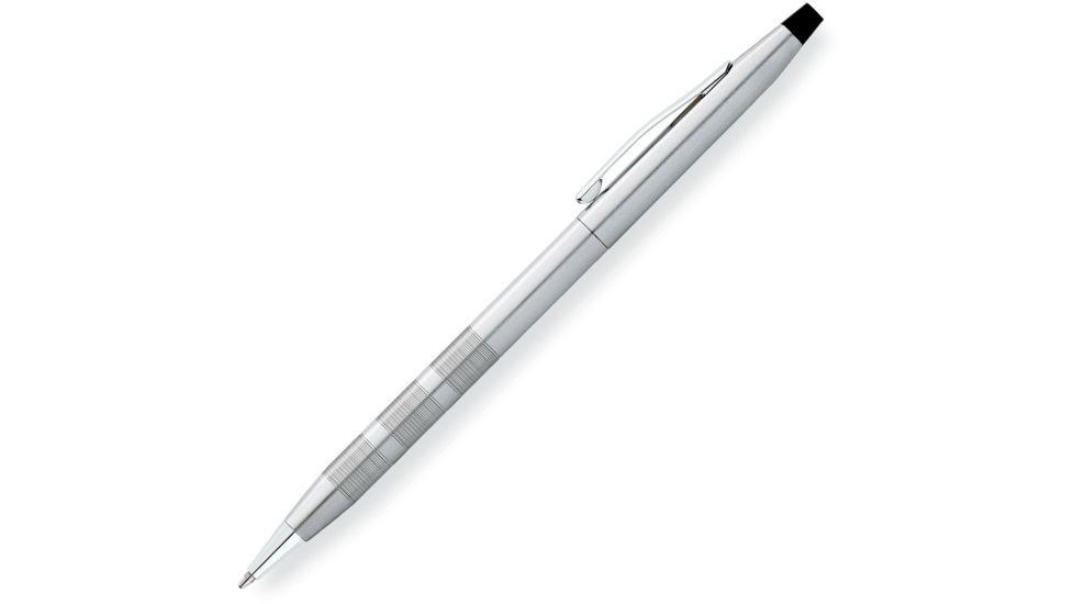 Cross Classic Century Satin Chrome Ballpoint Pen w/ Medium Tip and Black Ink, Chrome AT008214