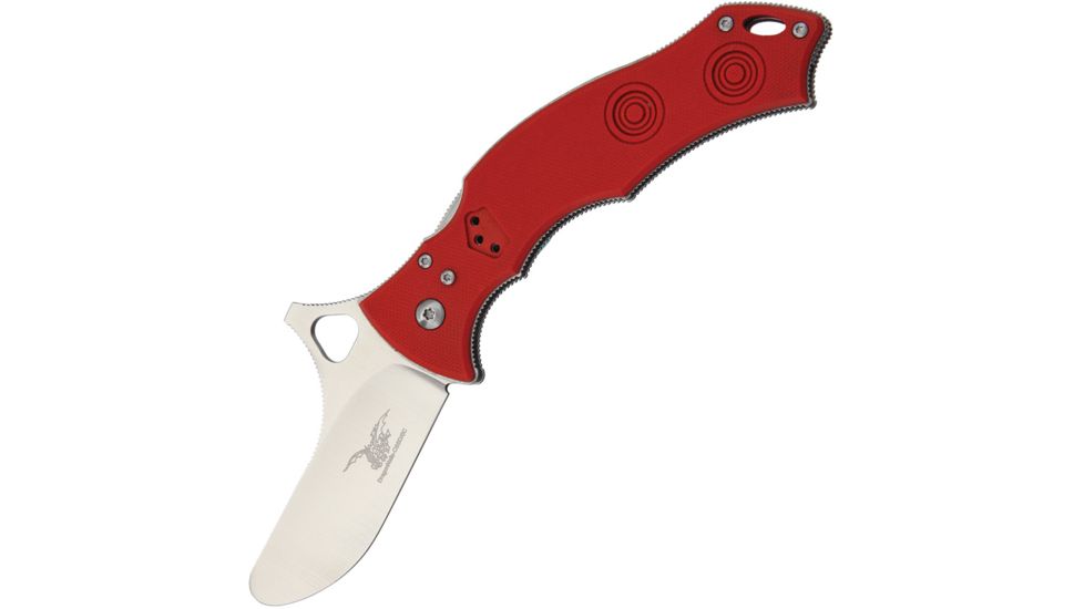 CSSD/SC Bram Frank Design LLC Bowie Standard Trainer Red Folding Knife,3in,8Cr13MoV Steel,Red,G10 Handle CSSD03