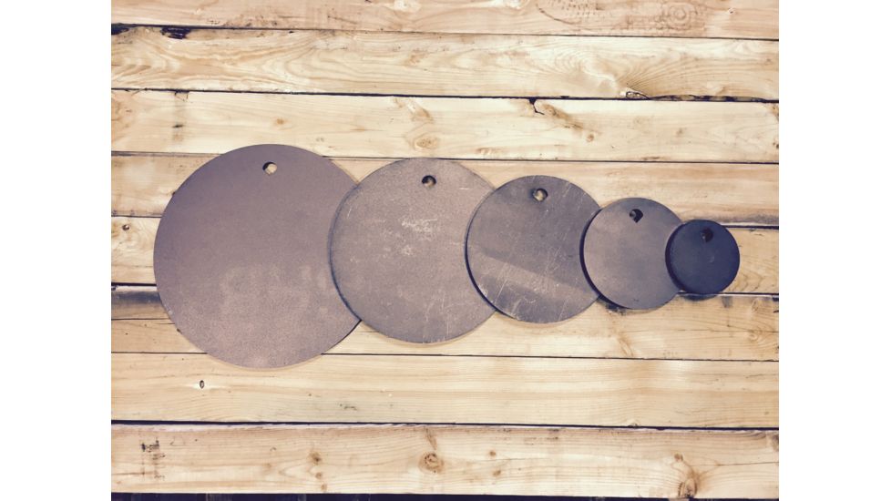 CTS Targets 12in Dia Round Rifle Target, Steel, 3/8in Thick, NSN N CTS-RR-12-005