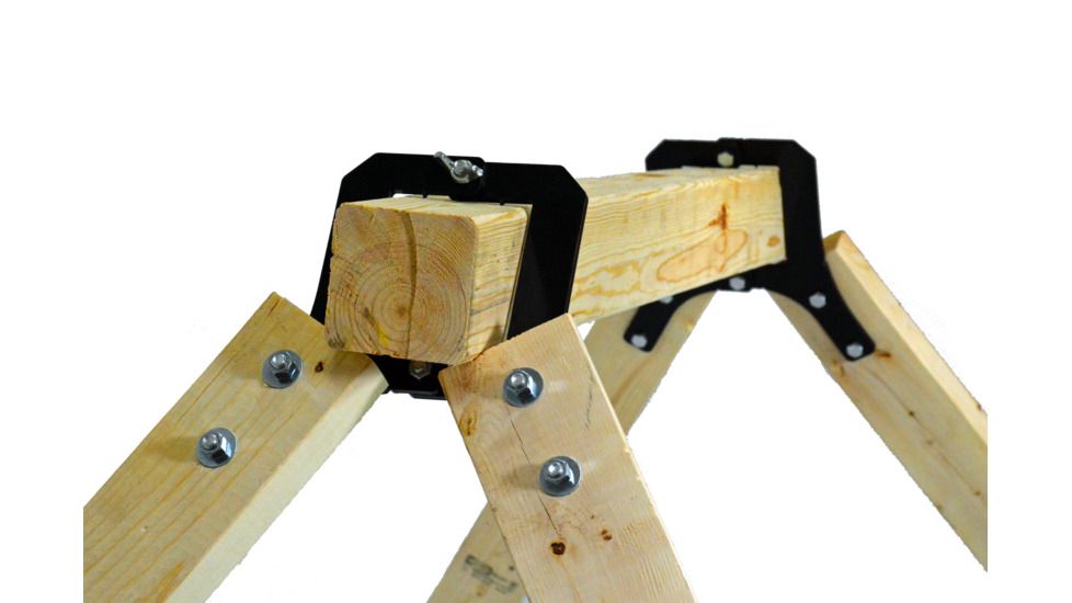 CTS Targets 4x4 Folding Leg Bracket Stand, Black, 9.5in  L x 1in  W x 9.5in  H, NSN N CTS-FLBS-034