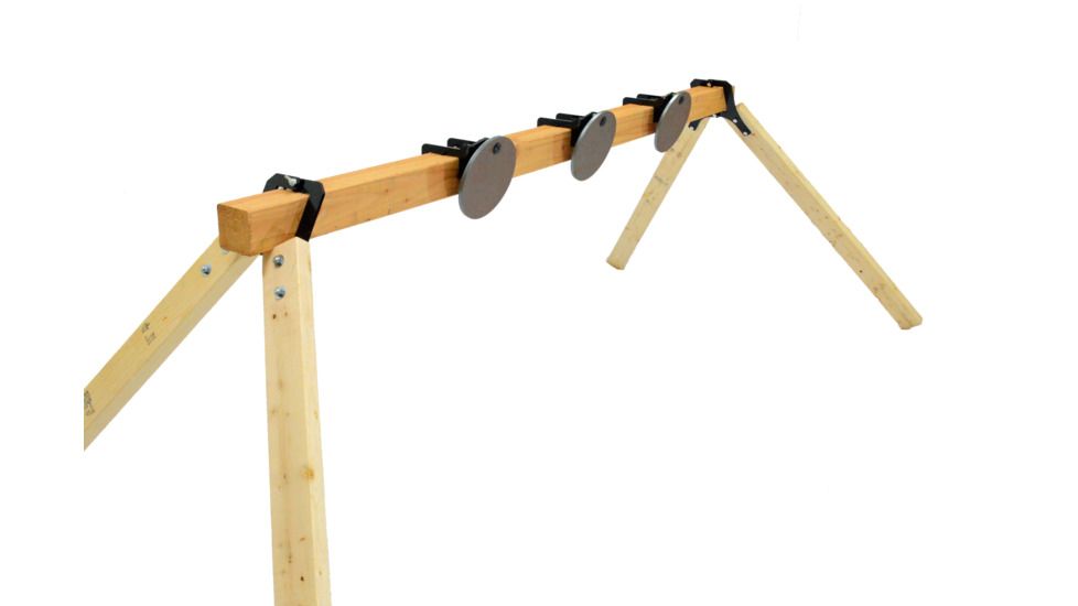 CTS Targets DIY 3 Target Plate Rack with 8in  Targets, Black, NSN N CTS-F3H8K-051
