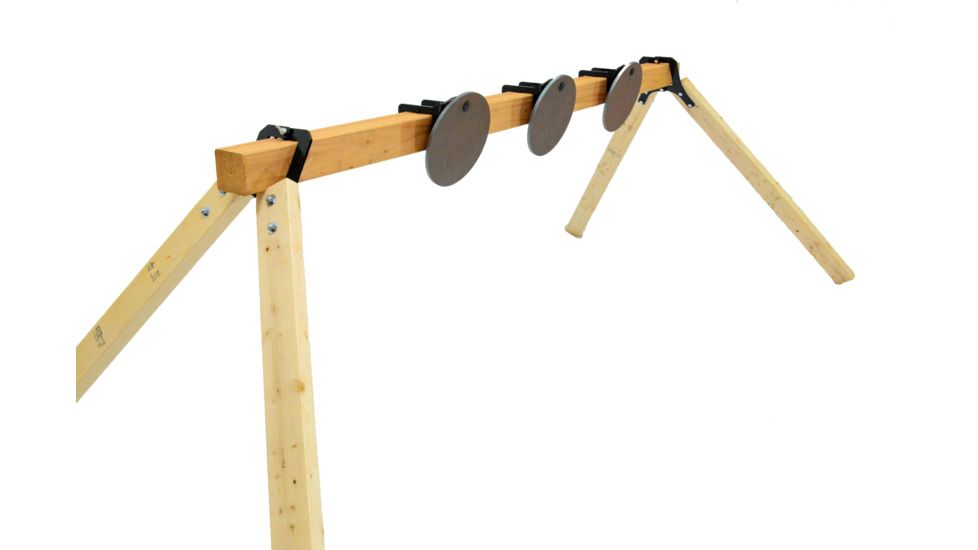 CTS Targets DIY 3 Target Plate Rack with 8in  Targets, Black, NSN N CTS-F3H8K-051