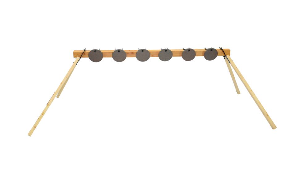 CTS Targets DIY 6 Target Plate Rack with 8in  Targets, Black, NSN N CTS-F6H8K-049