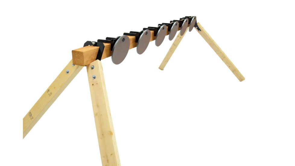 CTS Targets DIY 6 Target Plate Rack with 8in  Targets, Black, NSN N CTS-F6H8K-049