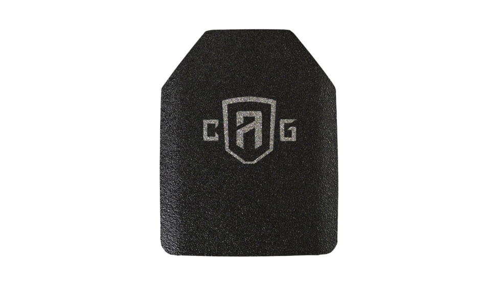 Custom Armor Group AR1000 Rhino Coated Level III Stand Alone Steel Armor Plate, 10.125in x 13.25, AR1000-SAPI-L