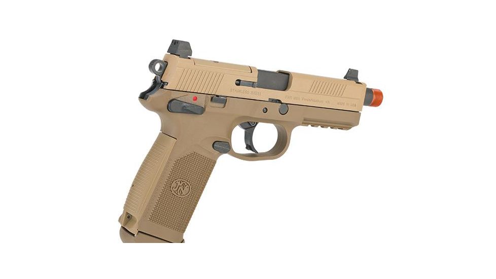 Cybergun / Spartan Military &amp; Law Enforcement Herstal Licensed FNX-45 Tactical Airsoft Pistol, Gas Blowback, VFC, Dark Earth, Small, CB3A-FNX-TN01 / 200503