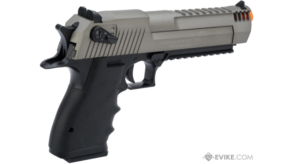 Cybergun / Spartan Military &amp; Law Enforcement Magnum Research Licensed Semi/Full Auto Metal Desert Eagle L6 CO2 Gas Blowback Airsoft Pistol by KWC, 2-Tone, Black/Gray, 950503-US