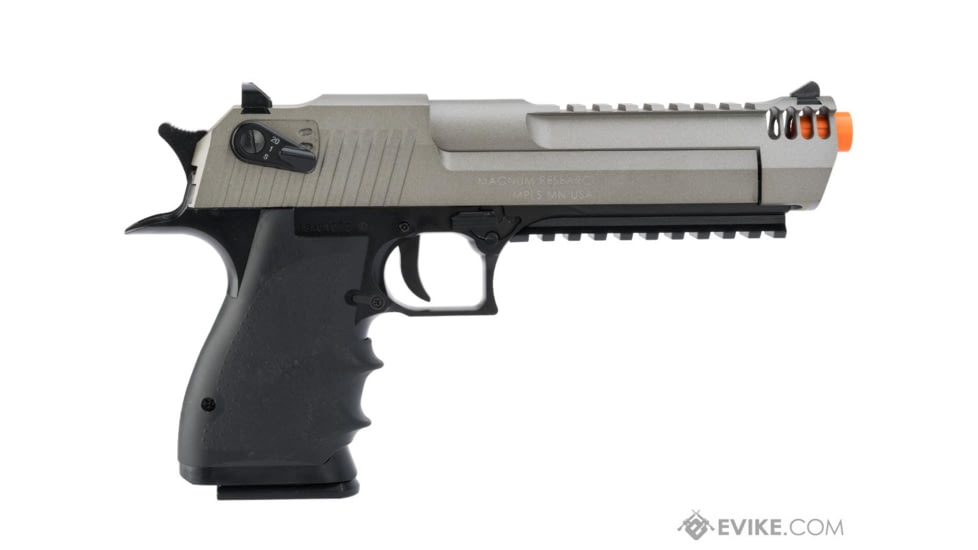 Cybergun / Spartan Military &amp; Law Enforcement Magnum Research Licensed Semi/Full Auto Metal Desert Eagle L6 CO2 Gas Blowback Airsoft Pistol by KWC, 2-Tone, Black/Gray, 950503-US