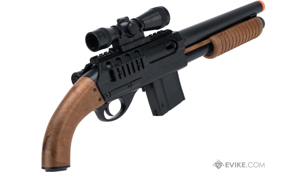 Cybergun / Spartan Military &amp; Law Enforcement Mossberg Licensed M500 Magazine-Fed Airsoft Shotgun Package, Black, 27740