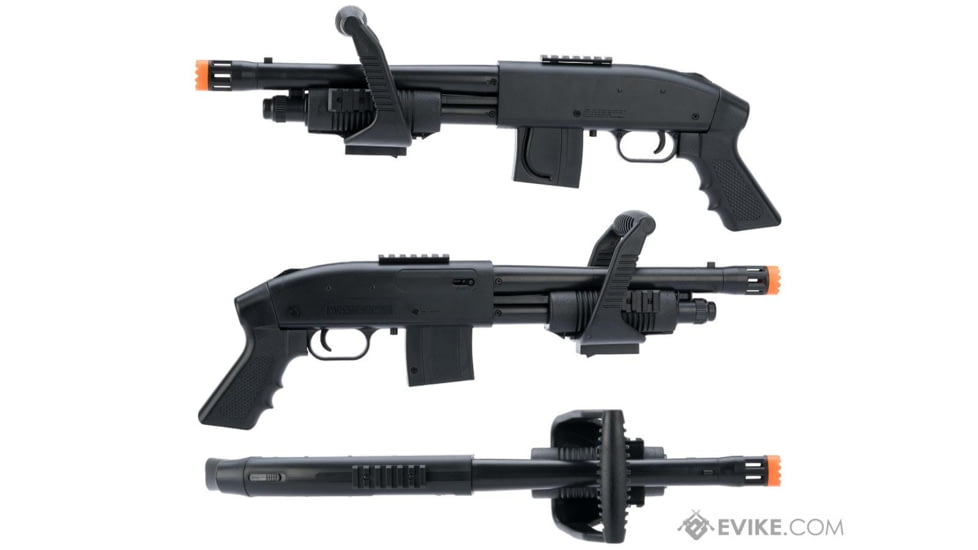 Cybergun / Spartan Military &amp; Law Enforcement Mossberg Licensed M590 Chainsaw Airsoft Shotgun, Black, 270752-W