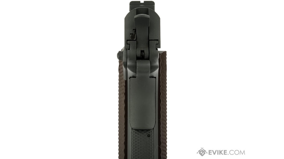 Cybergun / Spartan Military &amp; Law Enforcement Officially Licensed Colt 1911A1 Pistol with Parkerized Finish by Cybergun, Gun Metal / Brown, 180532 / EVKCCB760BAB