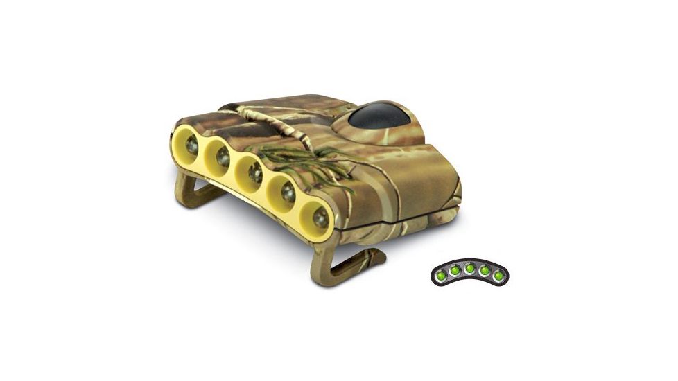 Cyclops Orion 5 Hat Clip Light NXT Camo 5 LED Green Bulbs