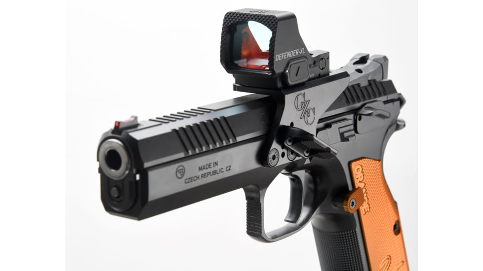 CZ Custom CZ TS Orange, CZ Czechmate, CZ TS 2 Racing Green Red Dot Sight Mount w/Thumb Rest, Black, 10538