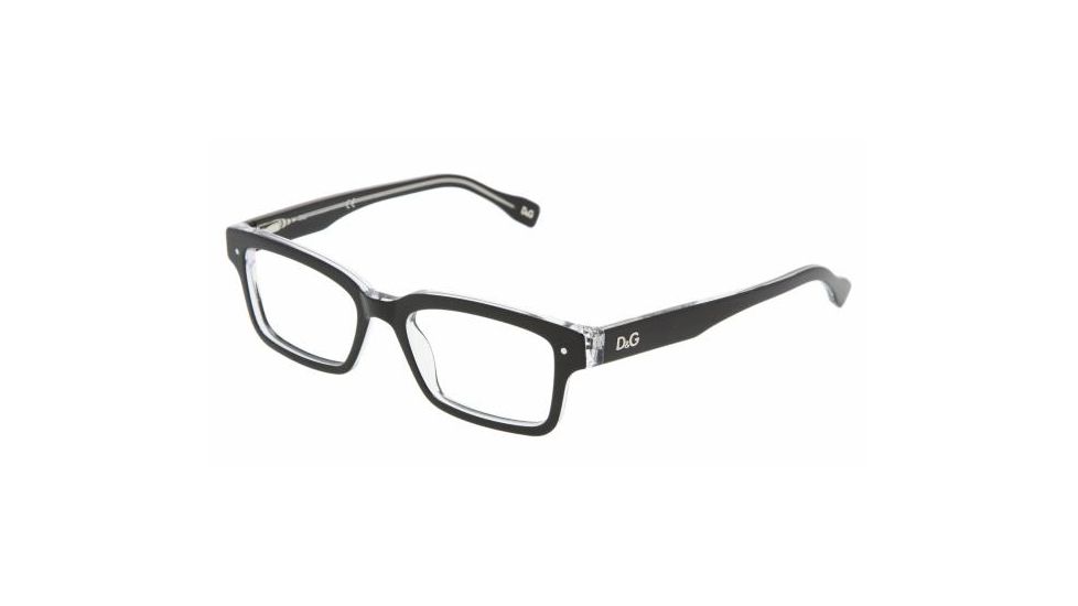 D&amp;G DD1176 Progressive Eyeglasses Black Top On Clear Frame / 50 mm Prescription Lenses, 675-5017