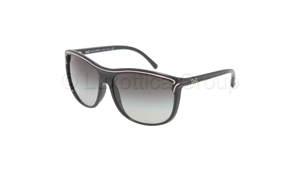 D&amp;G DD8059 SV Prescription Sunglasses - Black Gray Gradient Frame / 62 mm Prescription Lenses, 501-8G-6214