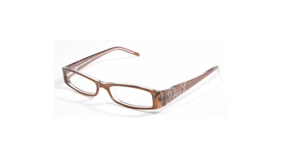 D&amp;G DD1128B Bifocal Eyeglasses - Brown On Transparent Demo Lens Frame / 49 mm Prescription Lenses, 568-4916
