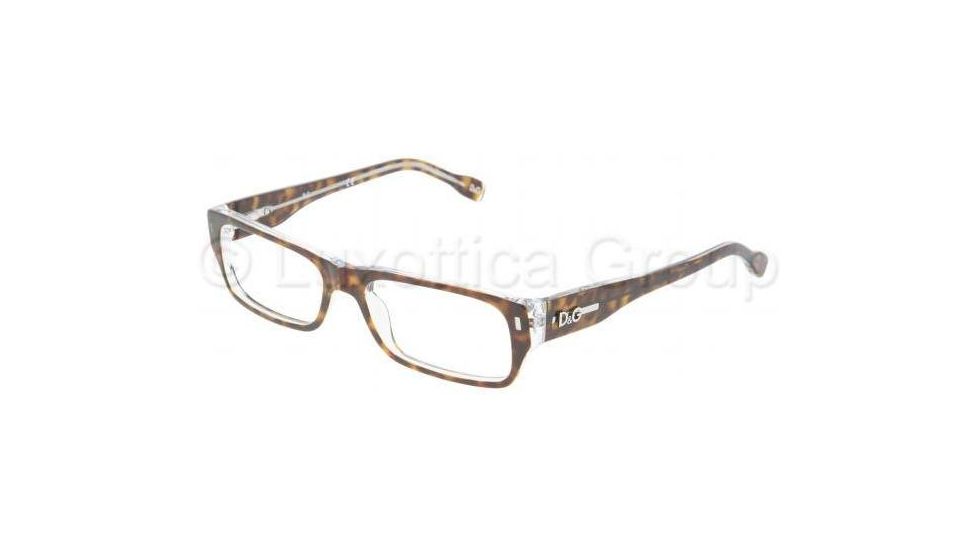 D&amp;G DD1204 Single Vision Prescription Eyewear 556-5116 - Havana On Crystal 