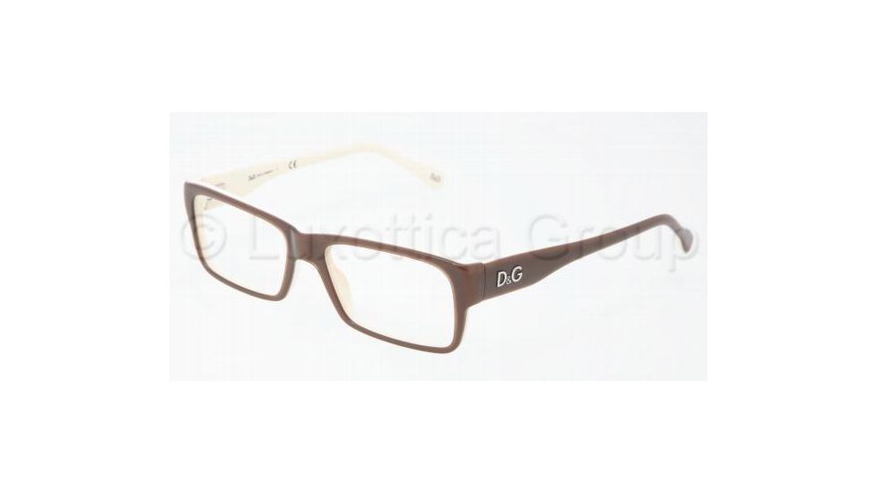 D&amp;G DD1210 Progressive Prescription Eyeglasses 1866-5116 - Brown On Beige 