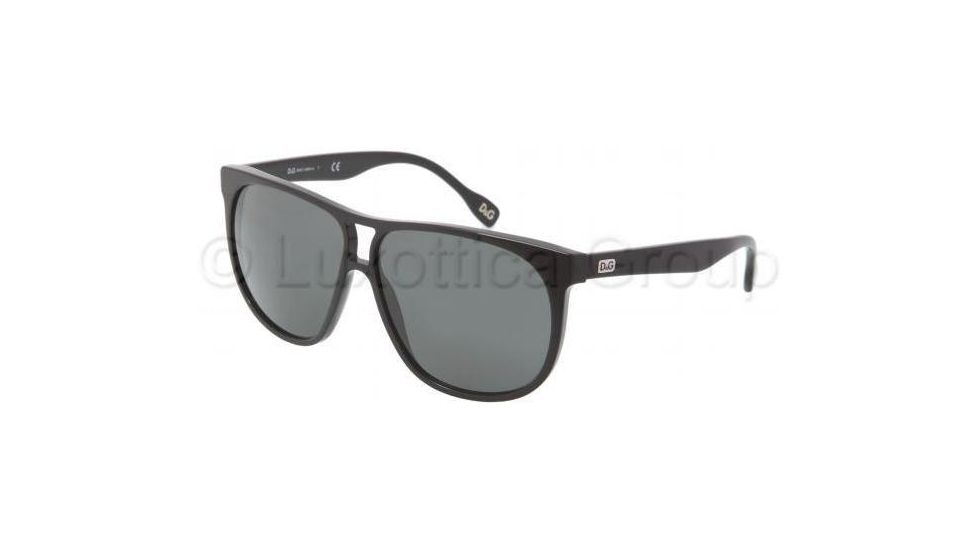 D&amp;G DD3076 Sunglasses 501/87-5911 - Black Frame, Gray Lenses