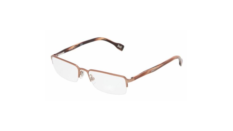 D&amp;G DD5078 Progressive Eyeglasses, Brushed Light Brown Frame / 50 mm Prescription Lenses, 456 5017